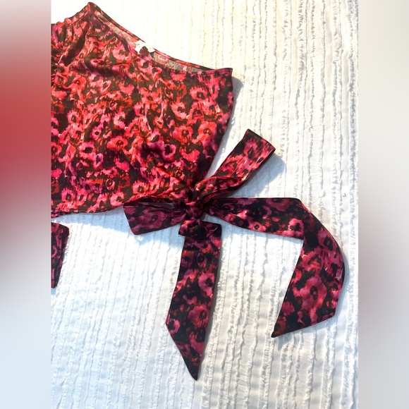 🩷✨NWT Leith Long Sleeve One‎ Shoulder Tie Top Blouse✨🩷 - Picture 7 of 10